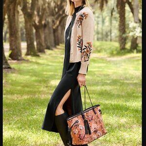 Black Button-Accent Fringe-Trim Naomi Sheath Dress